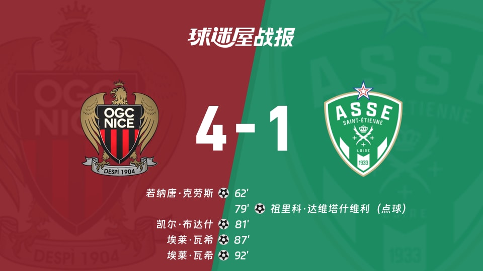 圣埃蒂安 vs 尼斯，一场足球对决的激情碰撞